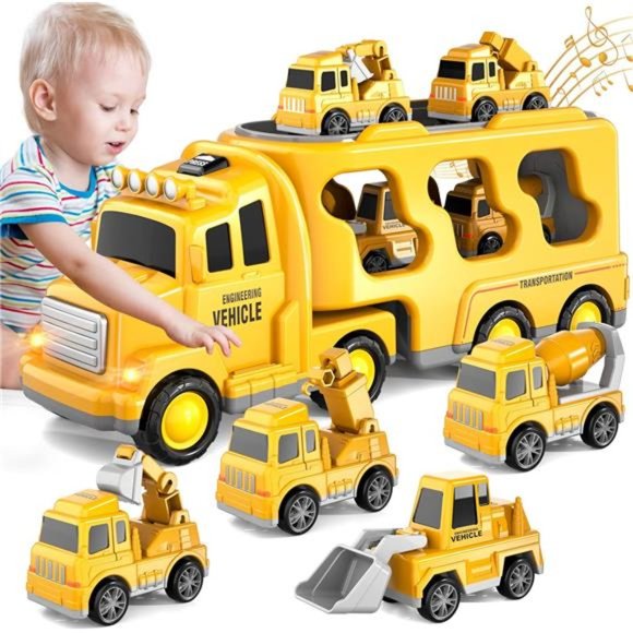 Toddler Trucks Toys in Construction for Boys Girls Age